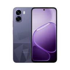 OBtech Oppo A6k smartphone in purple with a sleek geometric back design and large immersive touchscreen display