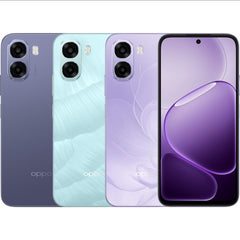 OBtech Oppo A6x smartphones in purple, mint green, and light purple with sleek camera modules and immersive displays.