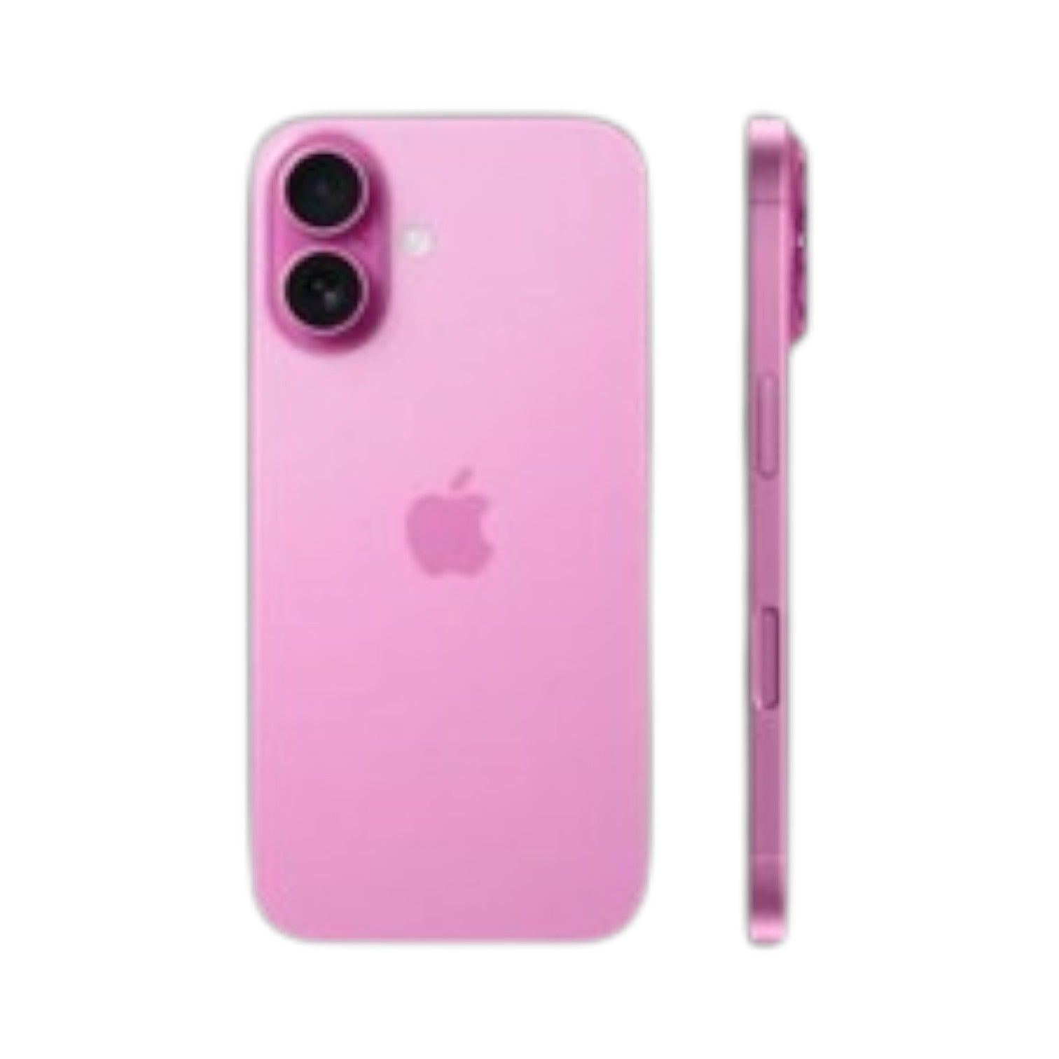 OBtech pink iPhone 16 showing the back camera module and side profile view with a durable premium finish.