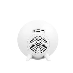OBtech Recci Moonlight Series wireless Bluetooth speaker in white with rear ports and tripod stand design