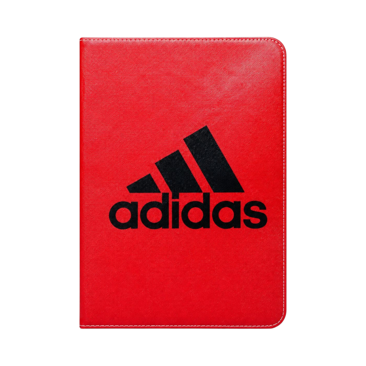 OBtech red protective book cover for Samsung T825 tablet featuring a black adidas logo and textured finish