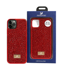 OBtech red Swarovski crystal iPhone 11 Pro Max glitter case with matching branded packaging