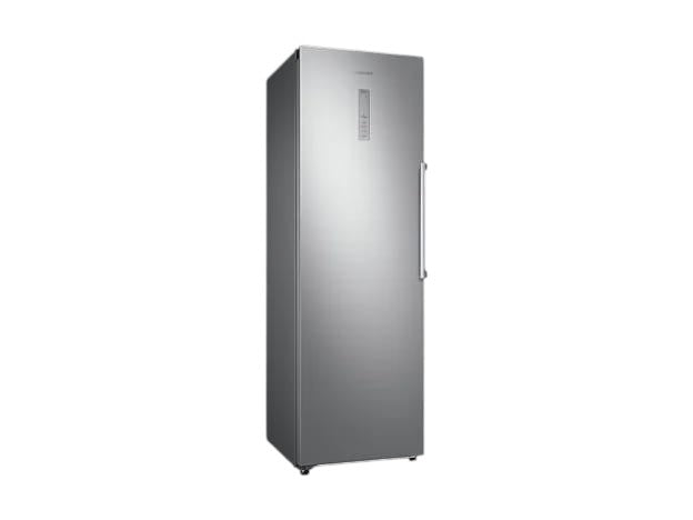 OBtech Samsung 315L 1-door freezer in silver with SpaceMax technology and a sleek vertical handle