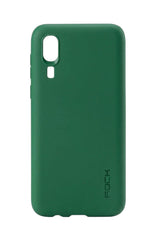 OBtech Samsung A2 Core silicone case in dark green with a soft-touch matte finish and precise camera cutouts.