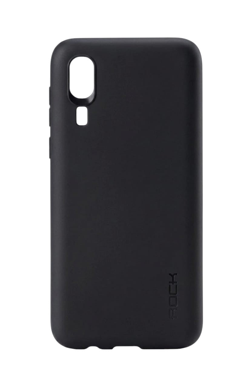 OBtech black silicone protective case for Samsung A2 Core with precise cutouts and a smooth, non-slip finish.