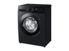 OBtech Samsung 8kg front-load washing machine in matte black with AI Eco bubble technology and digital LED display.