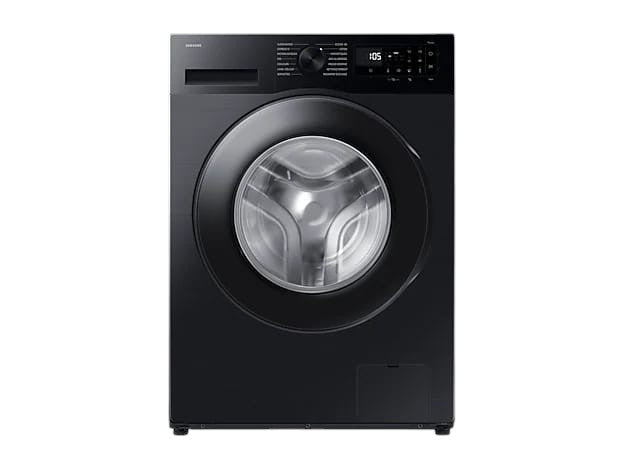 OBtech Samsung 8kg front-load washing machine in black with AI Eco bubble technology and digital LED display