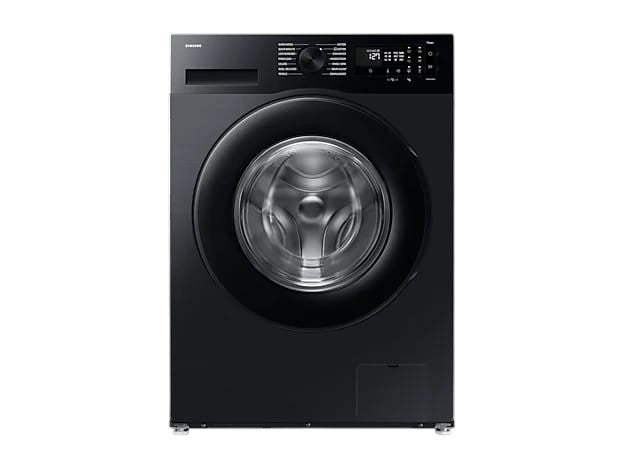 OBtech Samsung 9kg front-load washing machine in black with AI Eco bubble technology and digital LED display