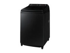 OBtech Samsung 21kg top-load washing machine in black with Eco bubble technology and a modern LED display control panel