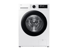 OBtech Samsung 9kg front-load washing machine with AI Ecobubble technology and a sleek white finish.