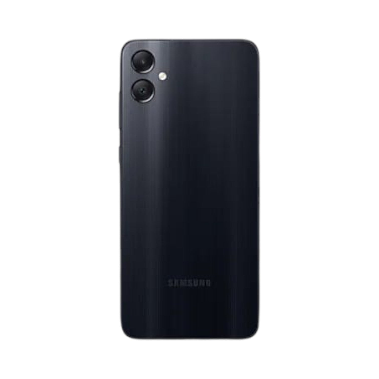 OBtech Samsung Galaxy A05 smartphone in black with a dual rear camera system and sleek textured back panel