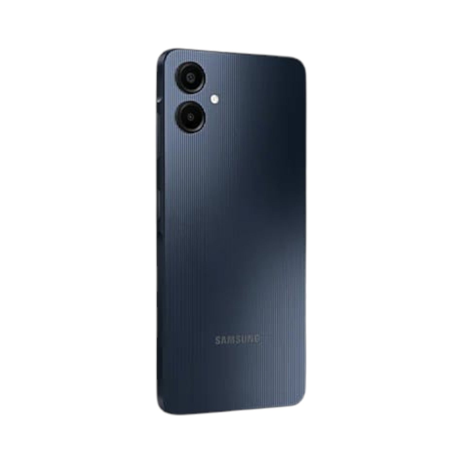 OBtech Samsung Galaxy A06 smartphone in dark blue with a textured back and dual rear camera system.