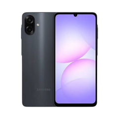 OBtech Samsung Galaxy A07 smartphone in dark grey with a 6.5-inch HD+ display and dual rear camera system