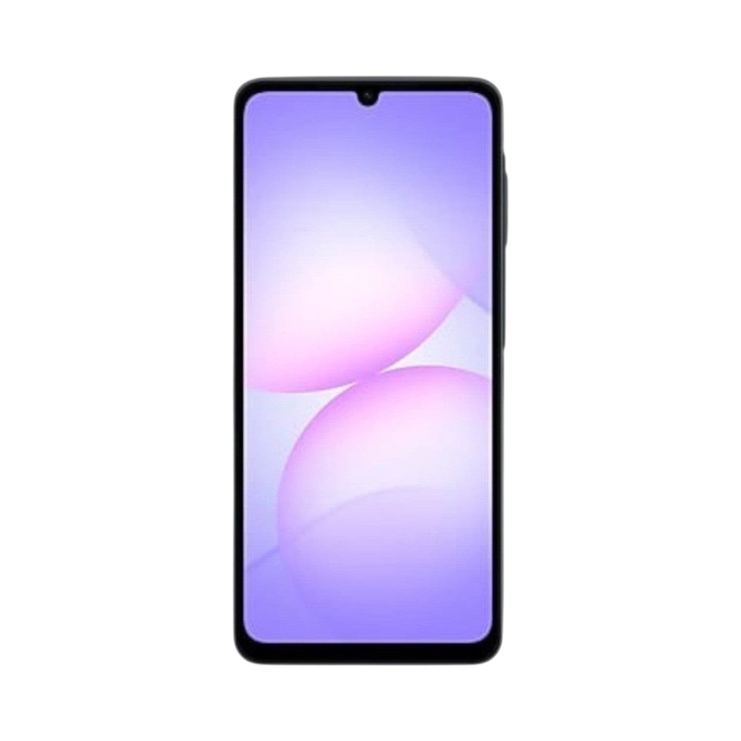 OBtech Samsung Galaxy A07 smartphone with a 6.5-inch HD+ display and a sleek black frame on a white background.