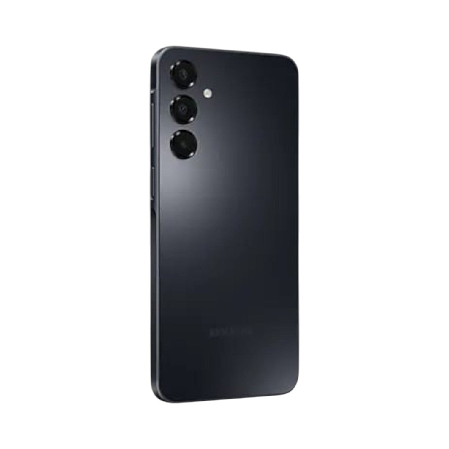 OBtech Samsung Galaxy A16 smartphone in black, showing the sleek rear panel and triple camera system.