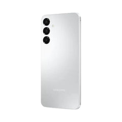 OBtech Samsung Galaxy A16 smartphone in silver with a triple rear camera system and sleek modern design