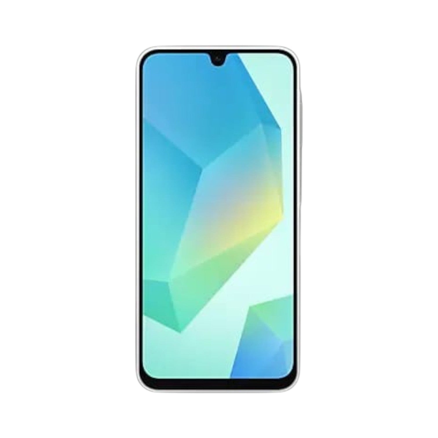 Front view of the OBtech Samsung Galaxy A16 smartphone featuring a large 6.7-inch Super AMOLED display.