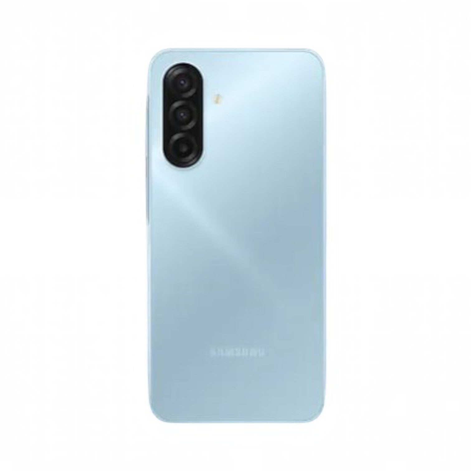 OBtech Samsung Galaxy A17 smartphone in light blue with a triple camera system on the back