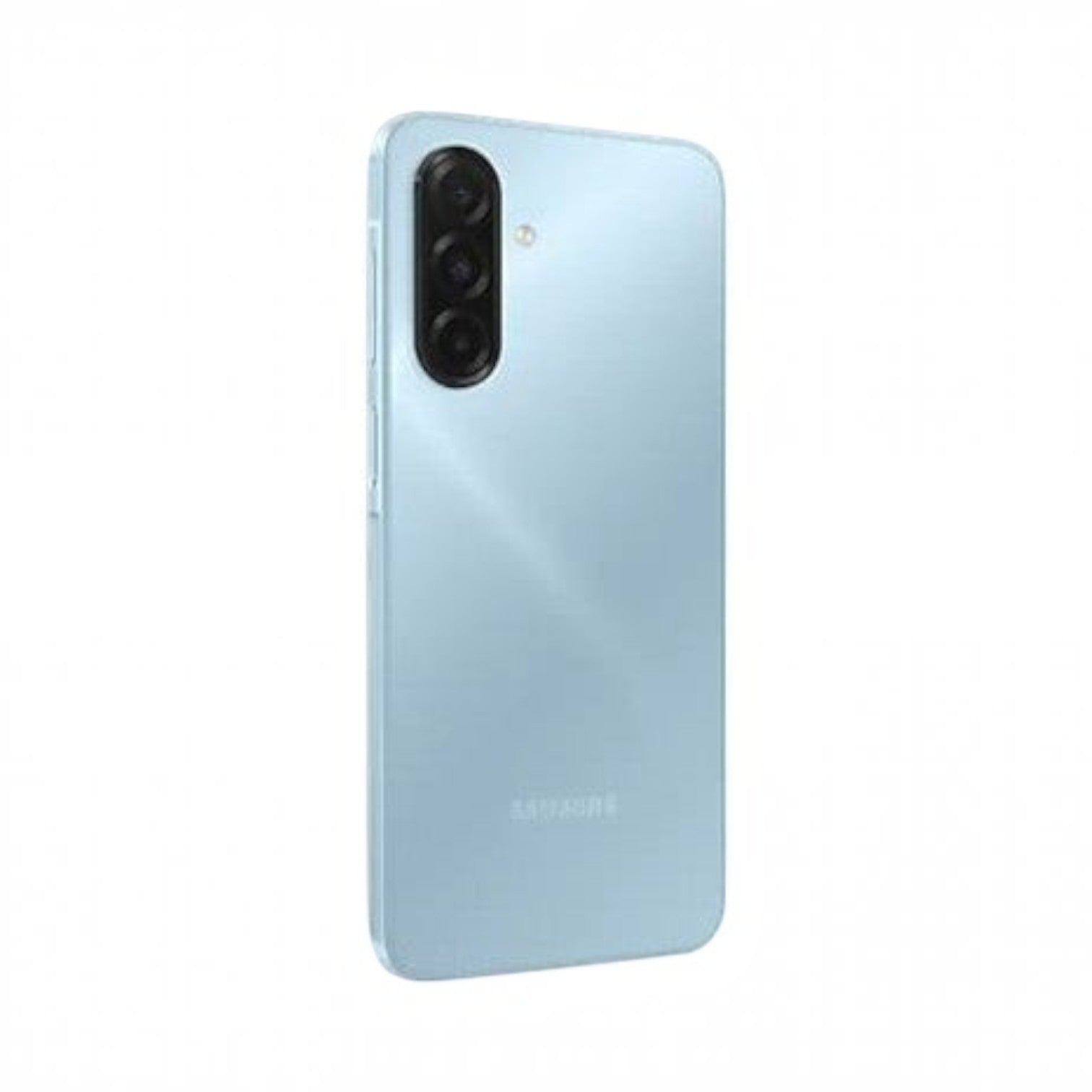 OBtech Samsung Galaxy A17 smartphone in light blue with a triple camera system and sleek modern design.