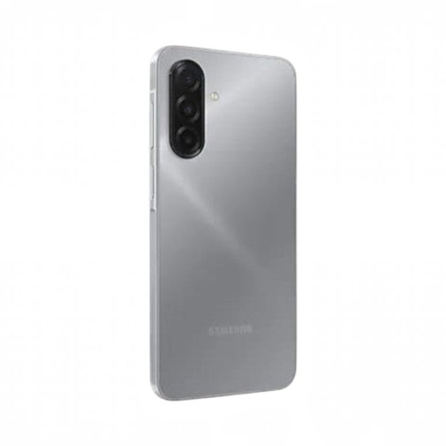 OBtech Samsung Galaxy A17 smartphone in silver, showing the rear panel with a triple camera system.