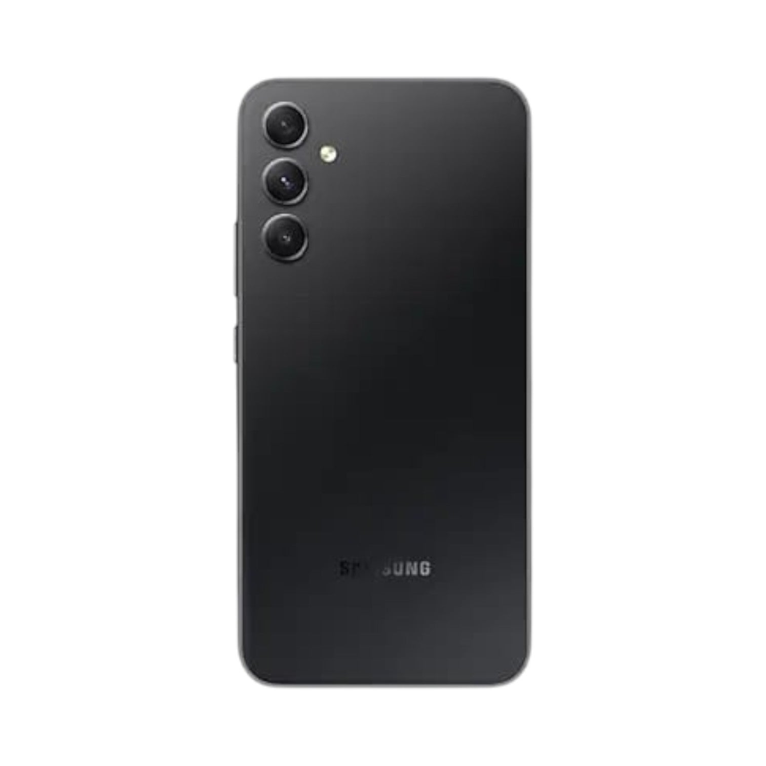 OBtech Samsung Galaxy A34 5G smartphone in black, showing the rear panel with its triple camera setup.