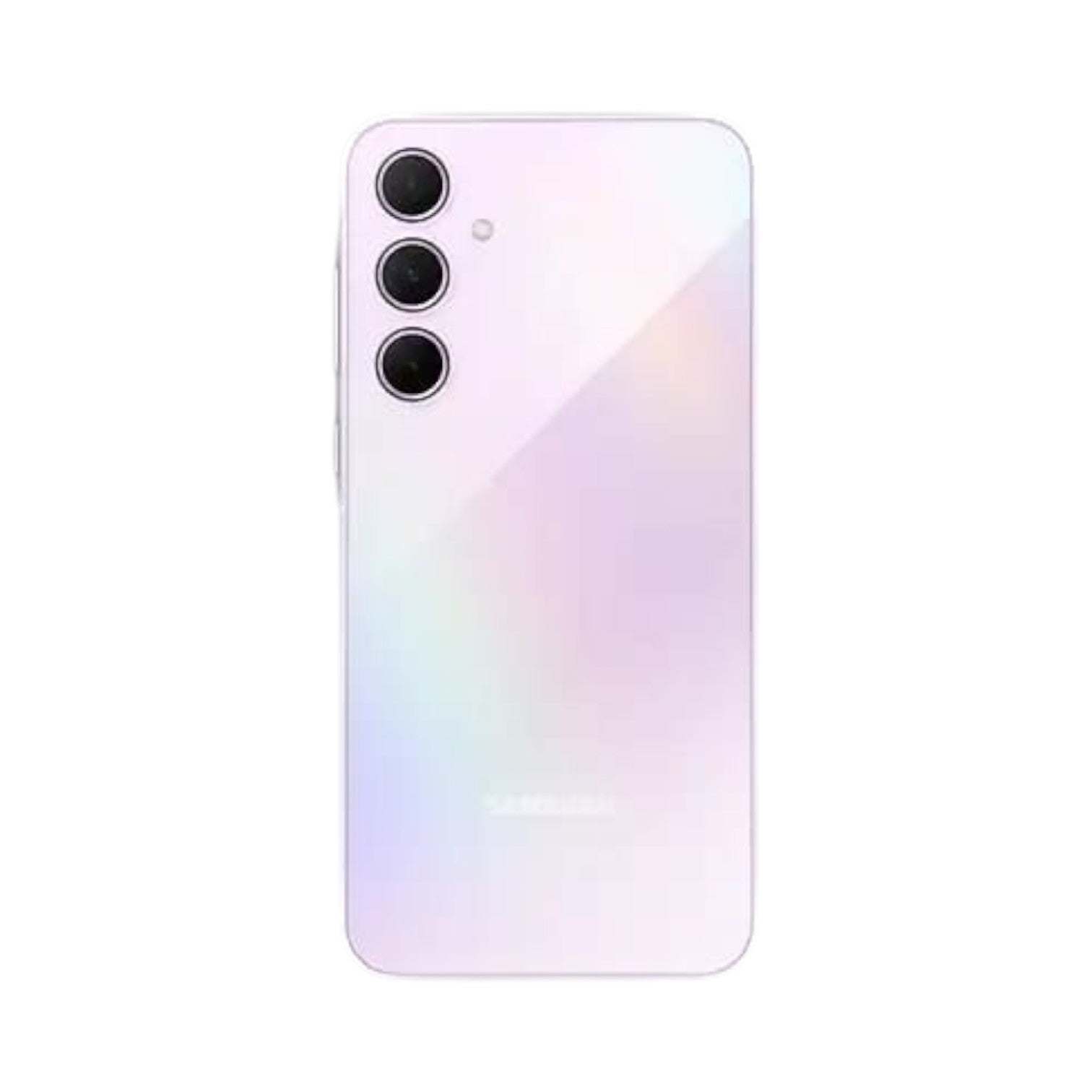 OBtech Samsung Galaxy A35 5G smartphone in light purple with a triple camera system and sleek glass back design