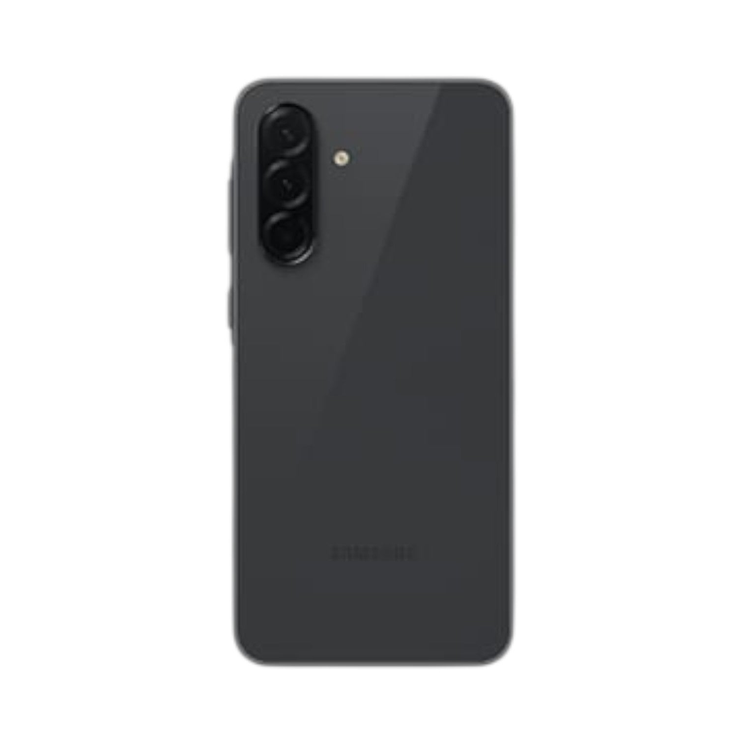 OBtech Samsung Galaxy A36 5G smartphone in dark grey with a triple rear camera setup and sleek modern design