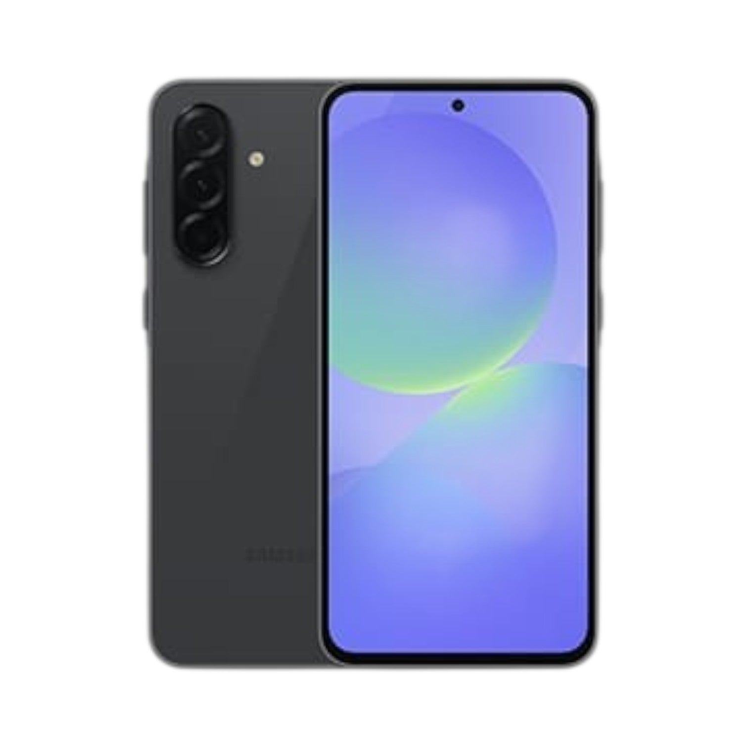OBtech Samsung Galaxy A36 5G smartphone in dark grey with a 6.7-inch Super AMOLED display and triple rear cameras.