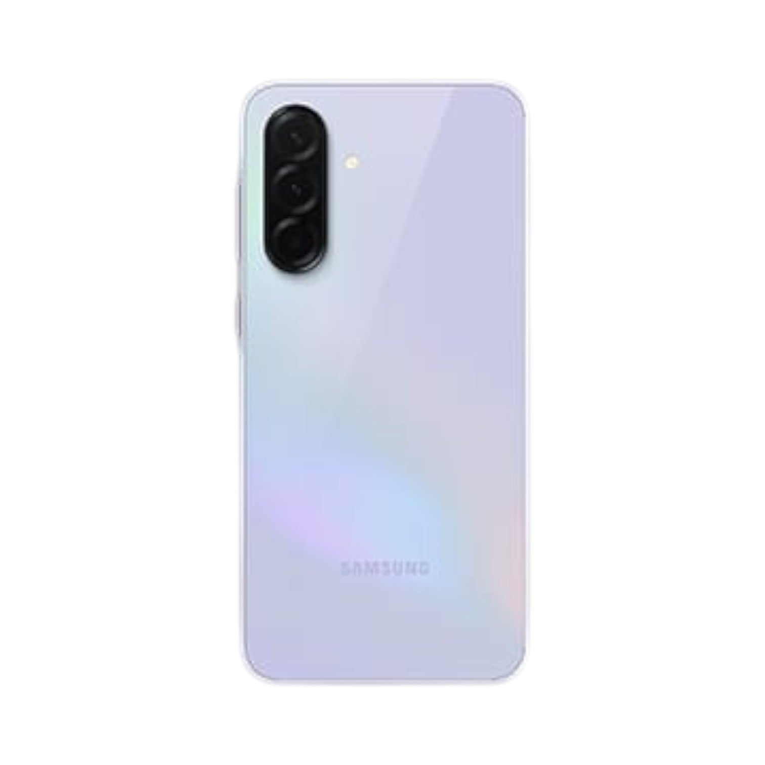 OBtech Samsung Galaxy A36 5G smartphone in a light purple finish, showing the triple rear camera setup.