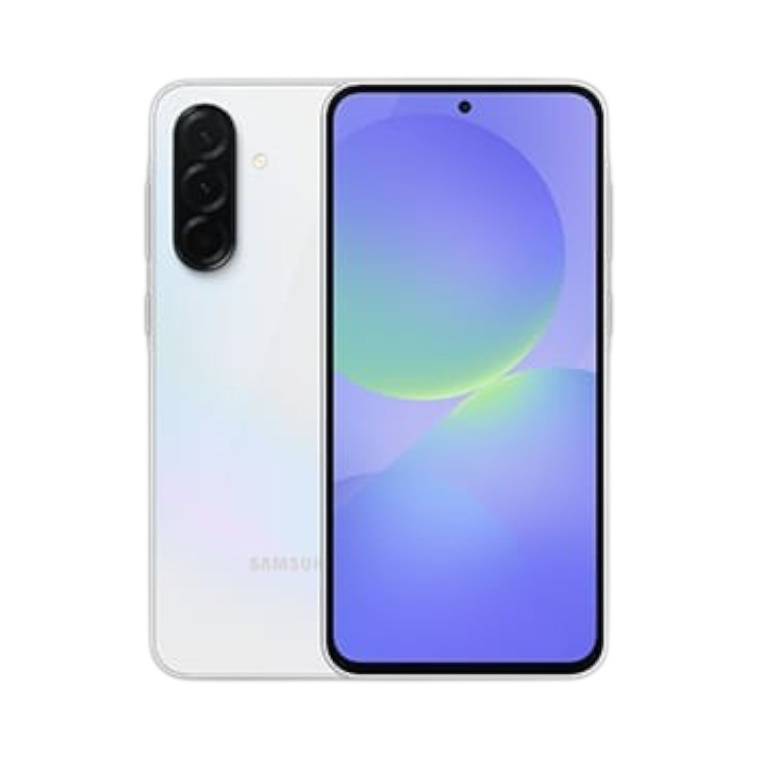 OBtech Samsung Galaxy A36 5G smartphone in white with a 6.7-inch Super AMOLED display and triple rear camera system.