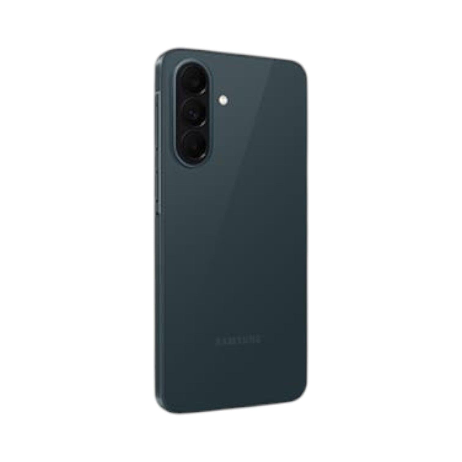 OBtech Samsung Galaxy A37 5G smartphone in dark grey with a triple camera setup, shown from the rear angle.