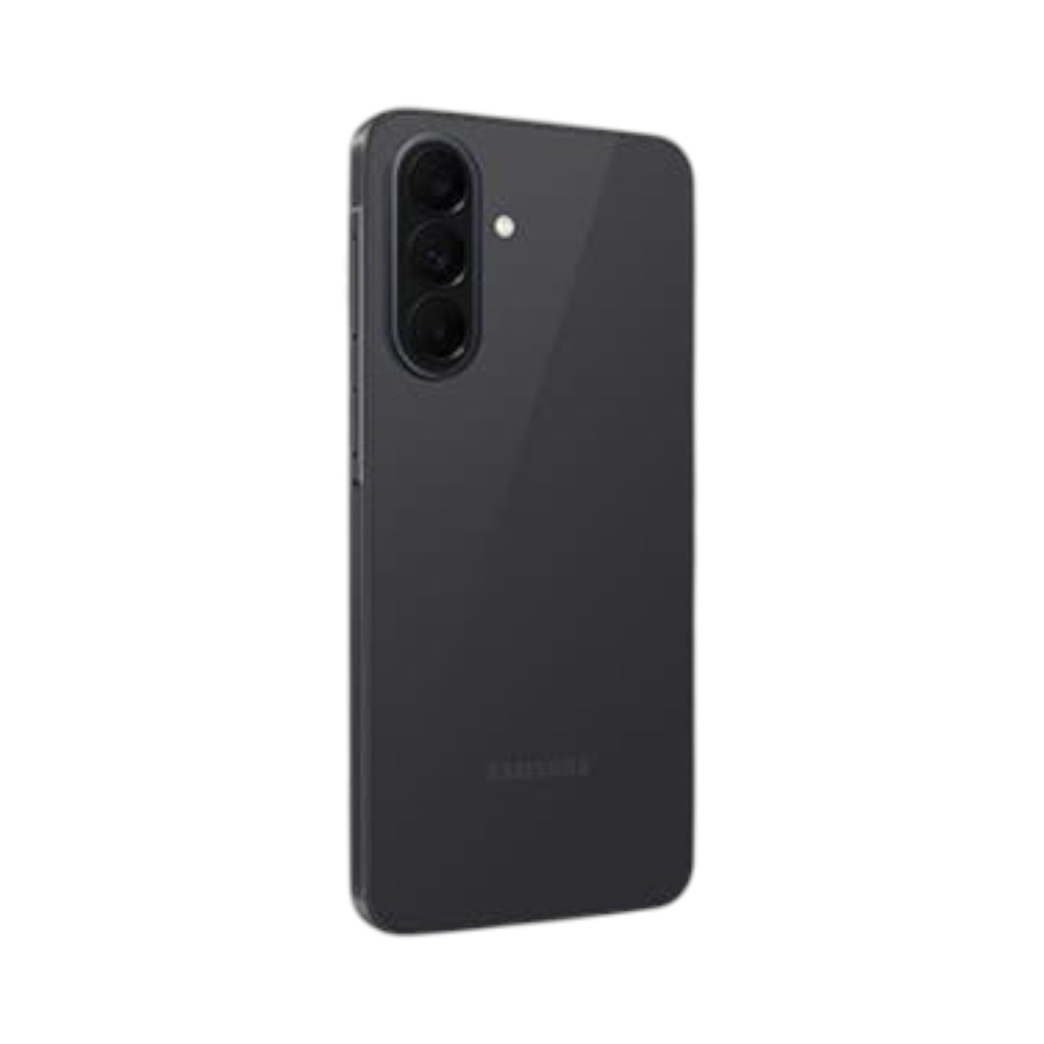 OBtech Samsung Galaxy A37 5G smartphone in charcoal grey with a triple camera setup, isolated on a white background.