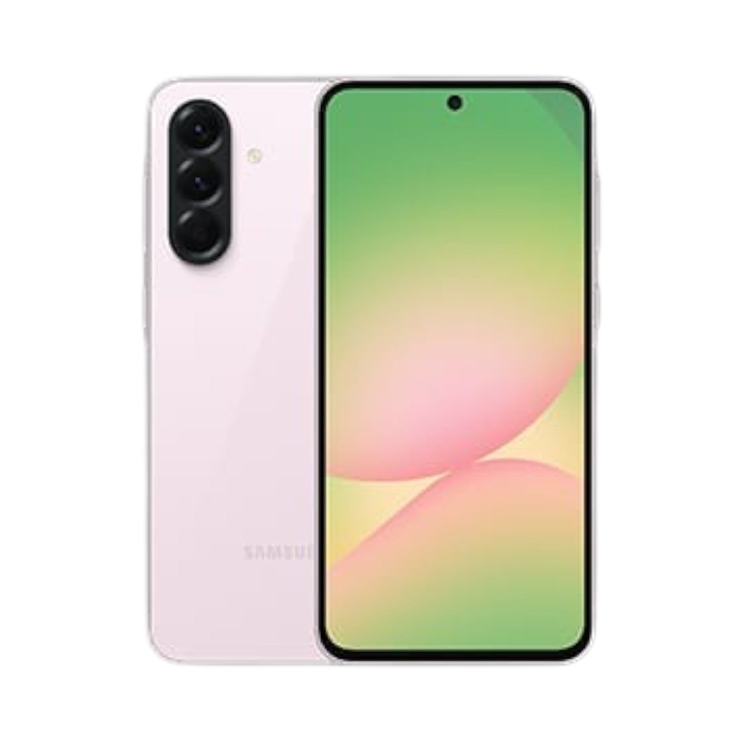 OBtech Samsung Galaxy A56 5G smartphone in light pink with a vibrant 6.7-inch AMOLED display and triple rear camera.