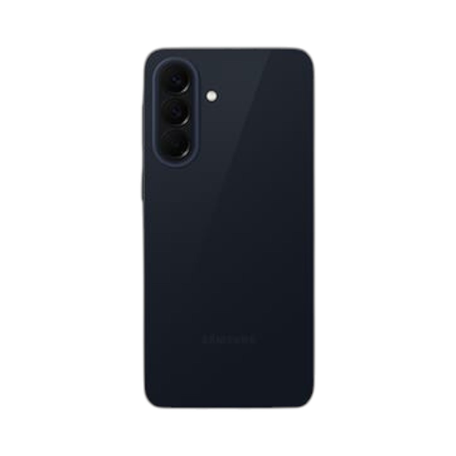 OBtech Samsung Galaxy A57 5G smartphone in dark blue with a triple camera system and sleek back panel design.