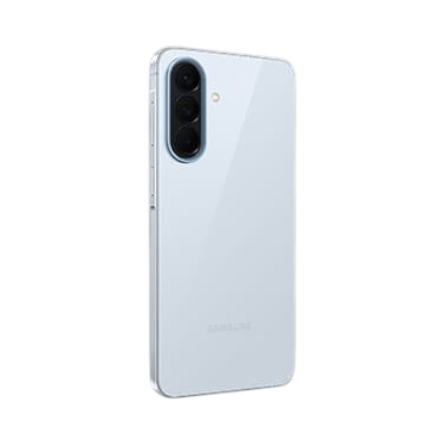 OBtech Samsung Galaxy A57 5G smartphone in a sleek light blue finish with a triple rear camera system.