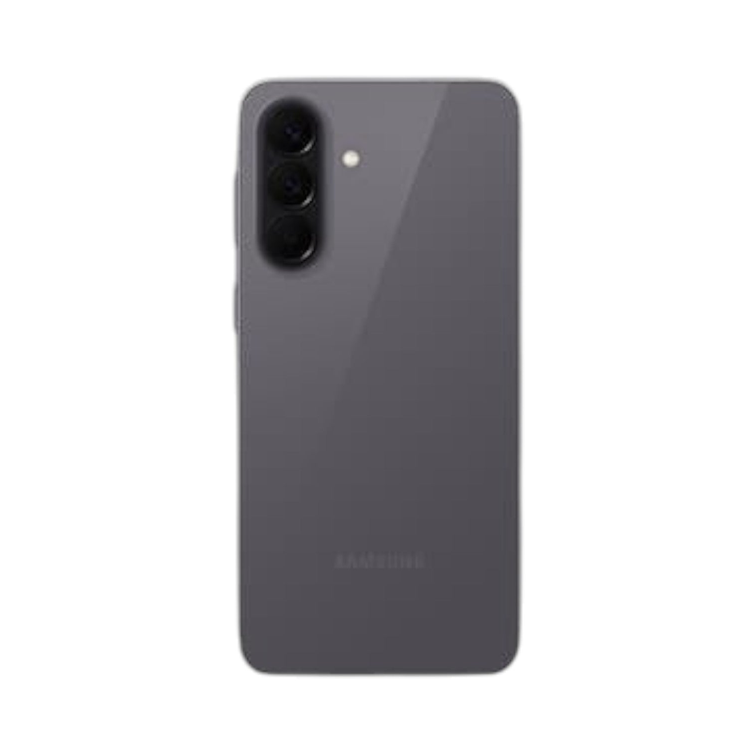 OBtech Samsung Galaxy A57 5G smartphone in grey with a triple camera system and sleek minimalist back design.