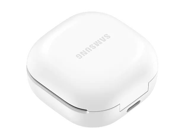 OBtech Samsung Galaxy Buds FE white charging case for true wireless earbuds with a compact, ergonomic design.