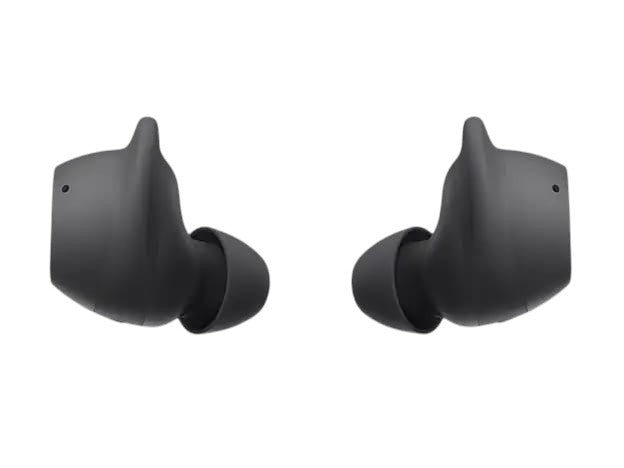 OBtech Samsung Galaxy Buds FE wireless earbuds in graphite with ergonomic wingtip design for a secure fit.