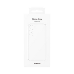 OBtech Samsung Galaxy S23+ clear transparent protective phone case in retail packaging
