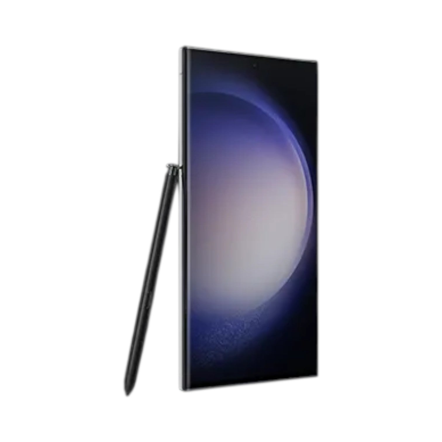 OBtech Samsung Galaxy S23 Ultra smartphone with S Pen stylus, featuring a sleek glass display and premium design.