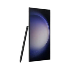 OBtech Samsung Galaxy S23 Ultra smartphone with S Pen stylus, featuring a sleek glass display and premium design.