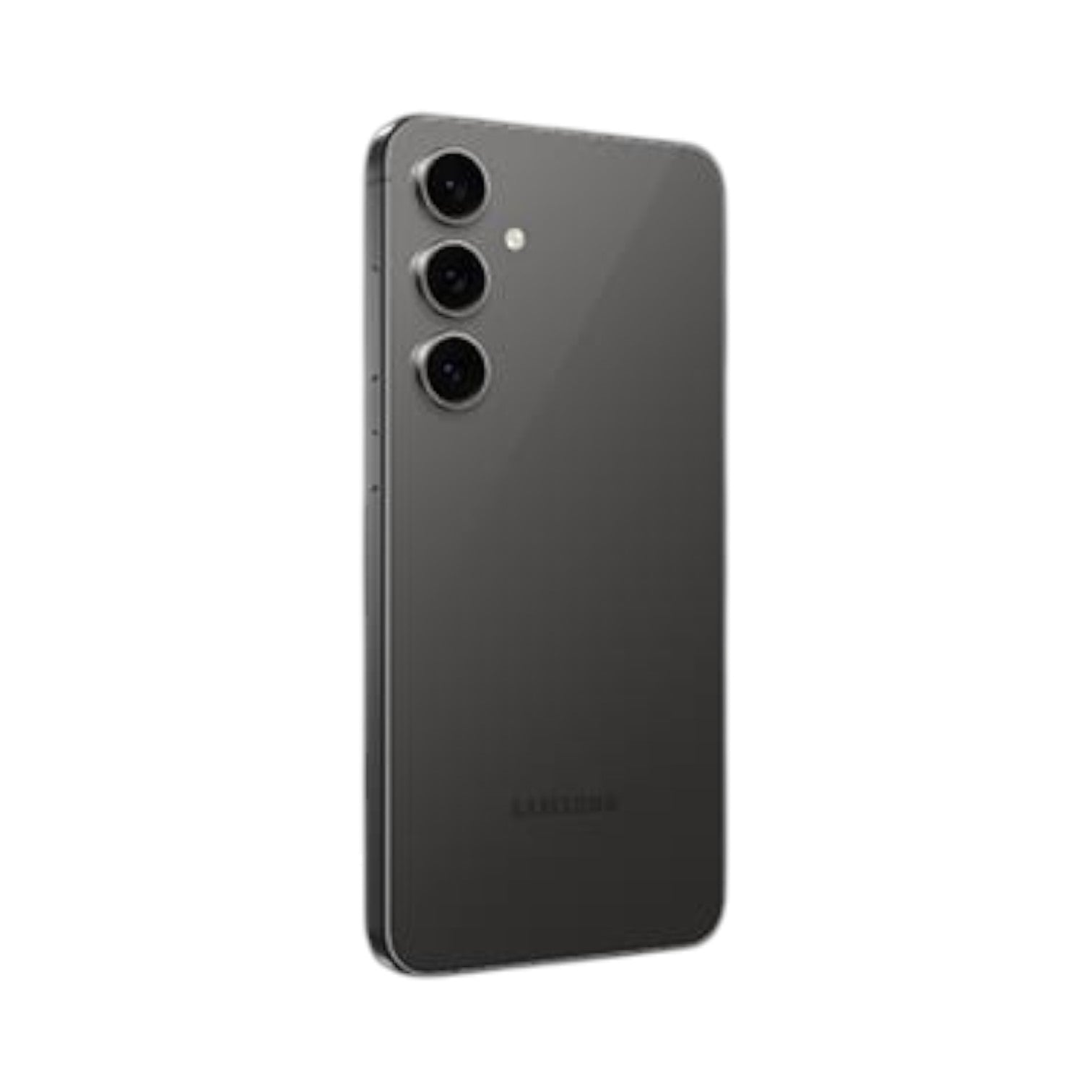 OBtech Samsung Galaxy S24 FE smartphone in dark grey, showing the sleek back panel and triple-camera system.