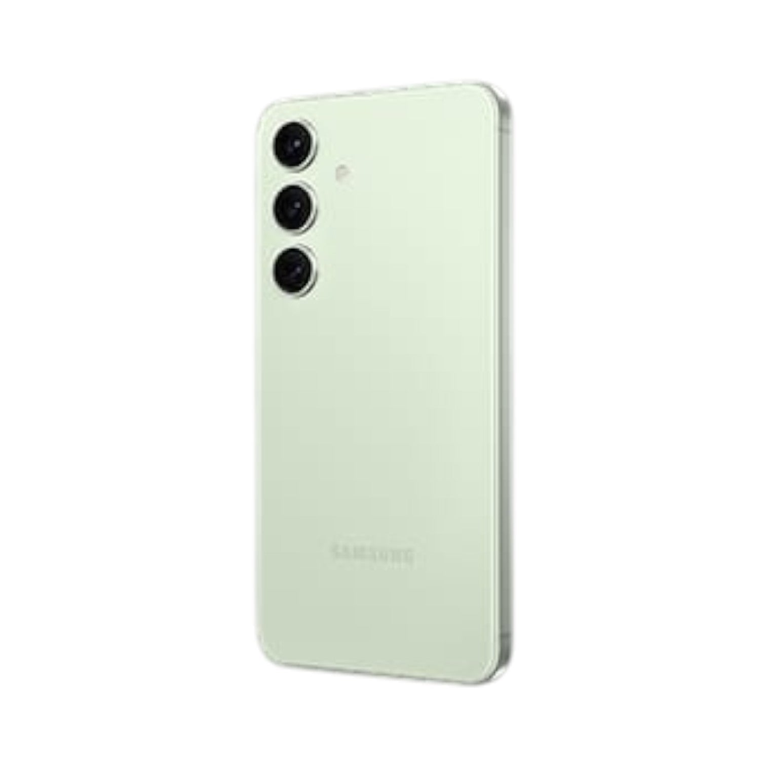 OBtech Samsung Galaxy S24 smartphone in light green with a triple-camera system and sleek compact design