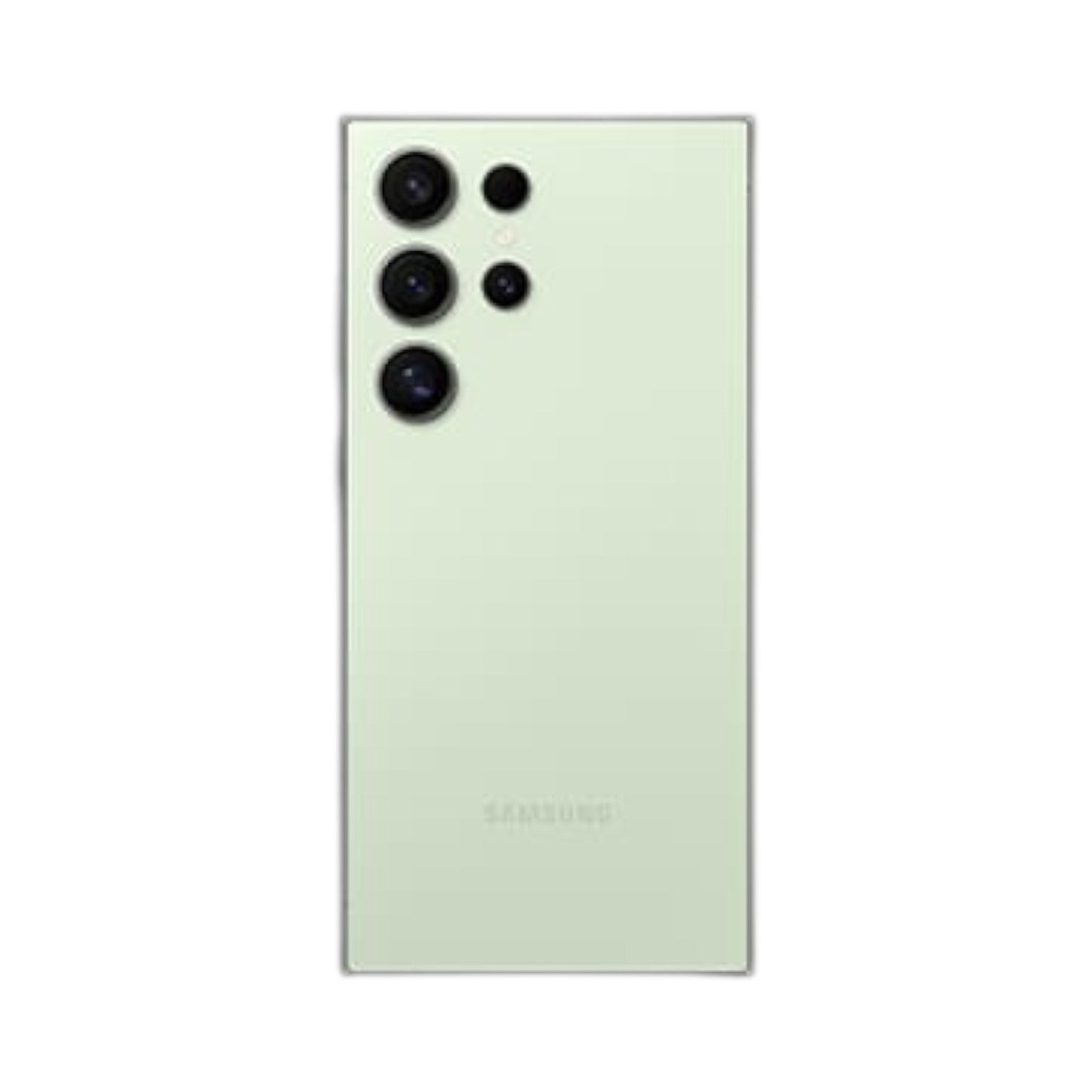 OBtech Samsung Galaxy S24 Ultra in light green with a titanium frame and quad-camera system on the back.