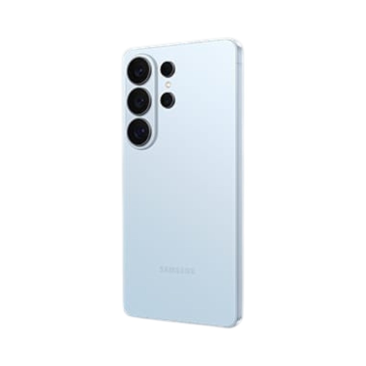 OBtech Samsung Galaxy S26 Ultra smartphone in light blue with a quad camera system on the back.