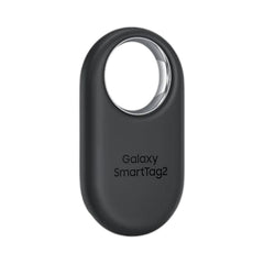 OBtech Samsung Galaxy SmartTag2 black Bluetooth tracker with a built-in keyring loop for tracking essentials.