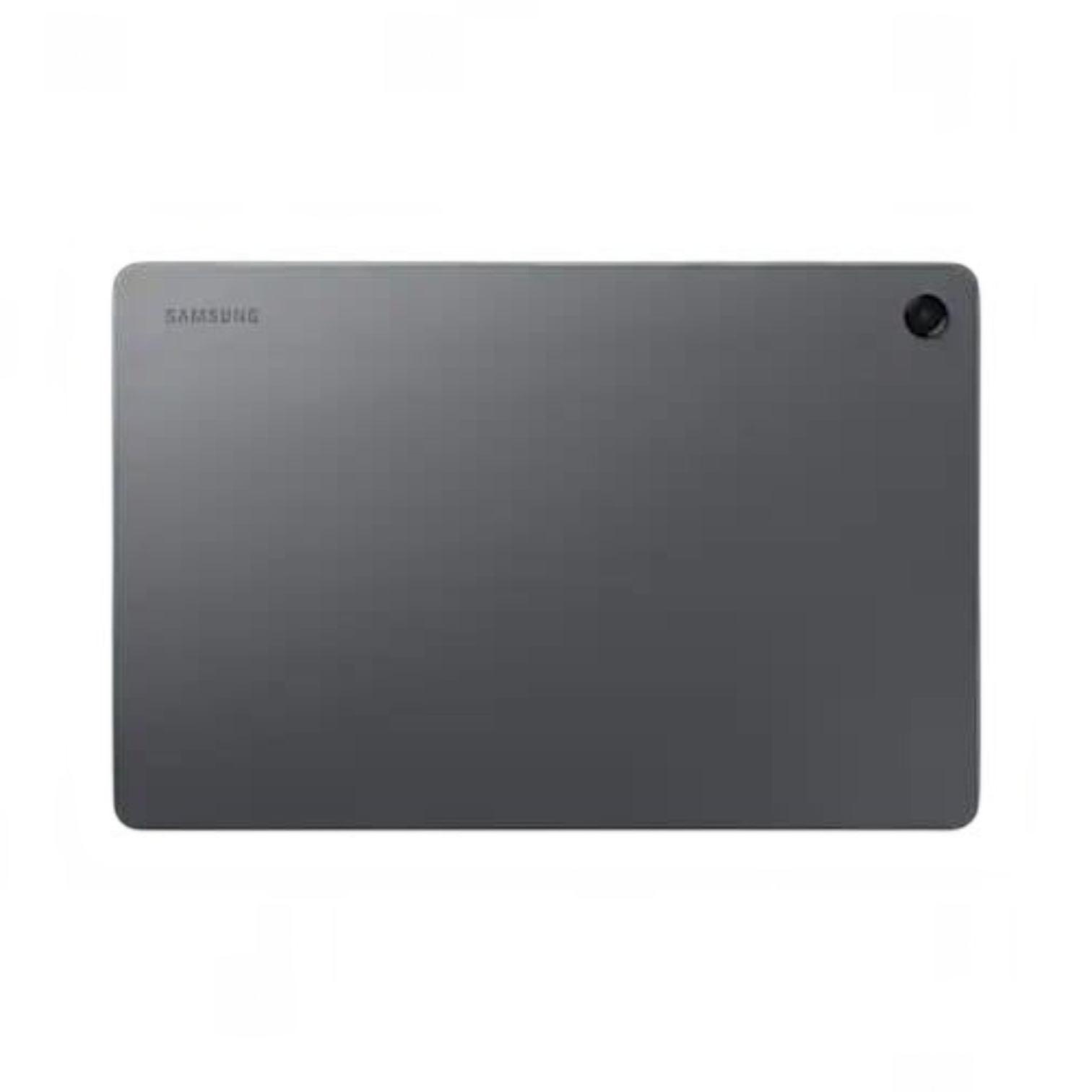 OBtech Samsung Galaxy Tab A11+ tablet in dark grey, showing the sleek rear panel and camera lens.
