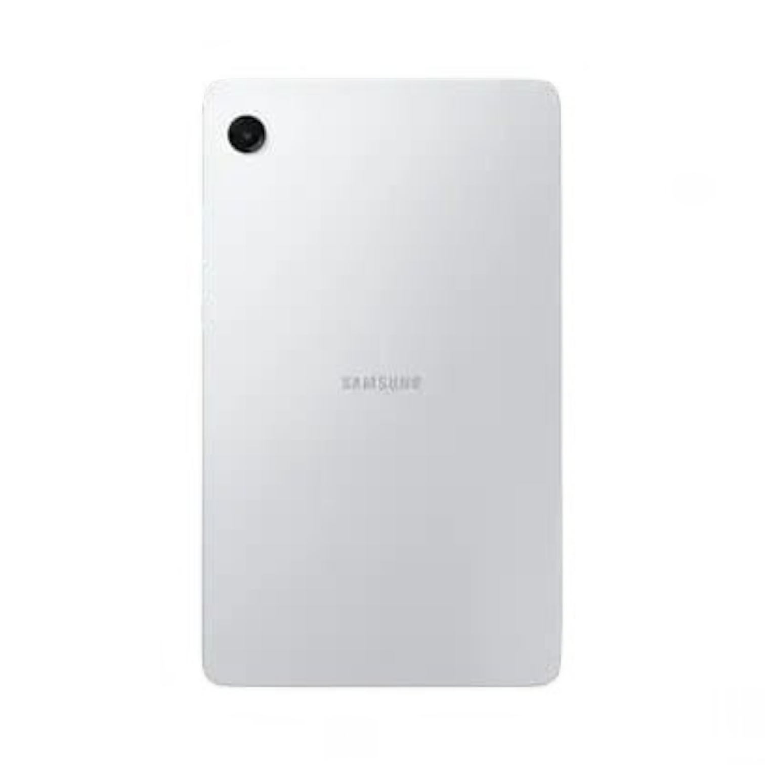 OBtech Samsung Galaxy Tab A11 silver tablet back view with camera lens and Samsung logo