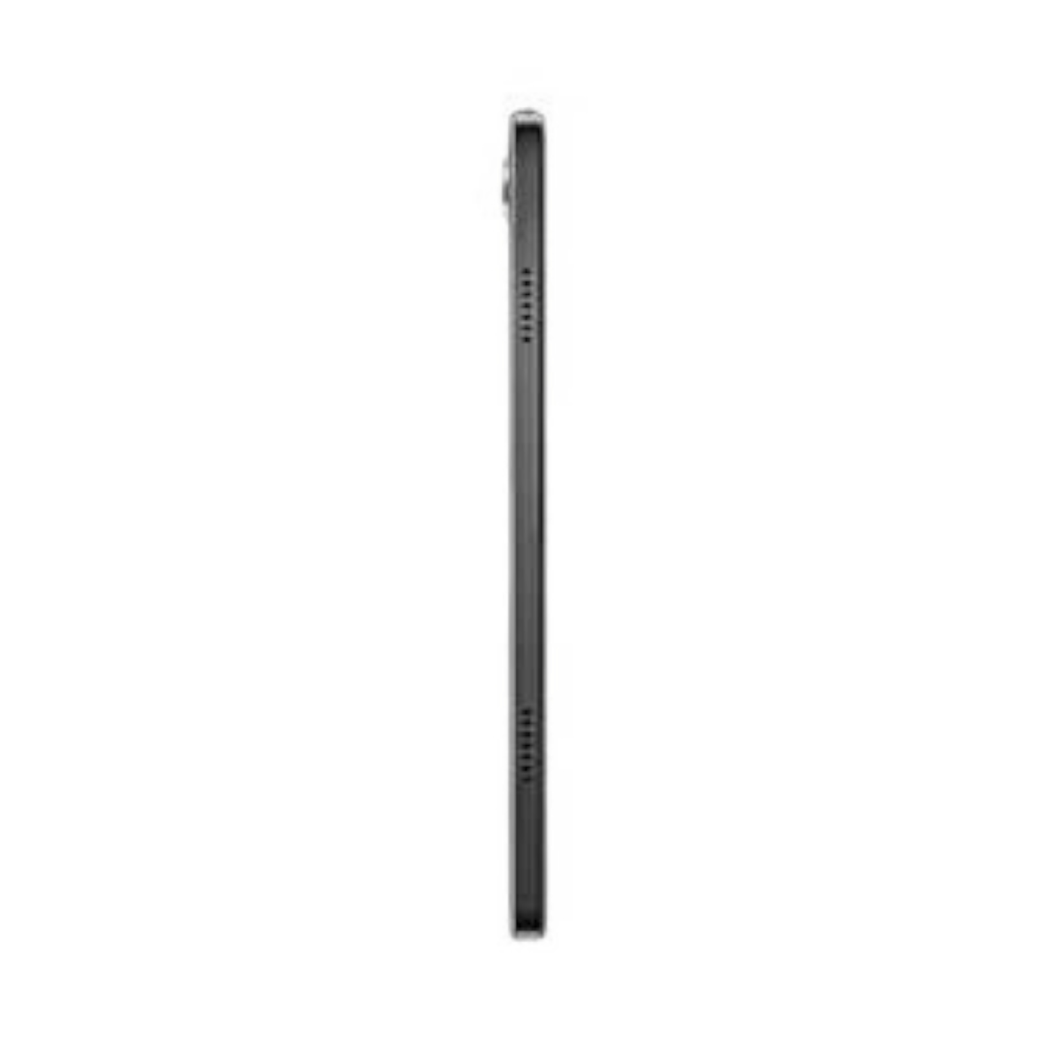OBtech Samsung Galaxy Tab A9+ 5G tablet shown from the side, highlighting its slim metal design and speaker ports.