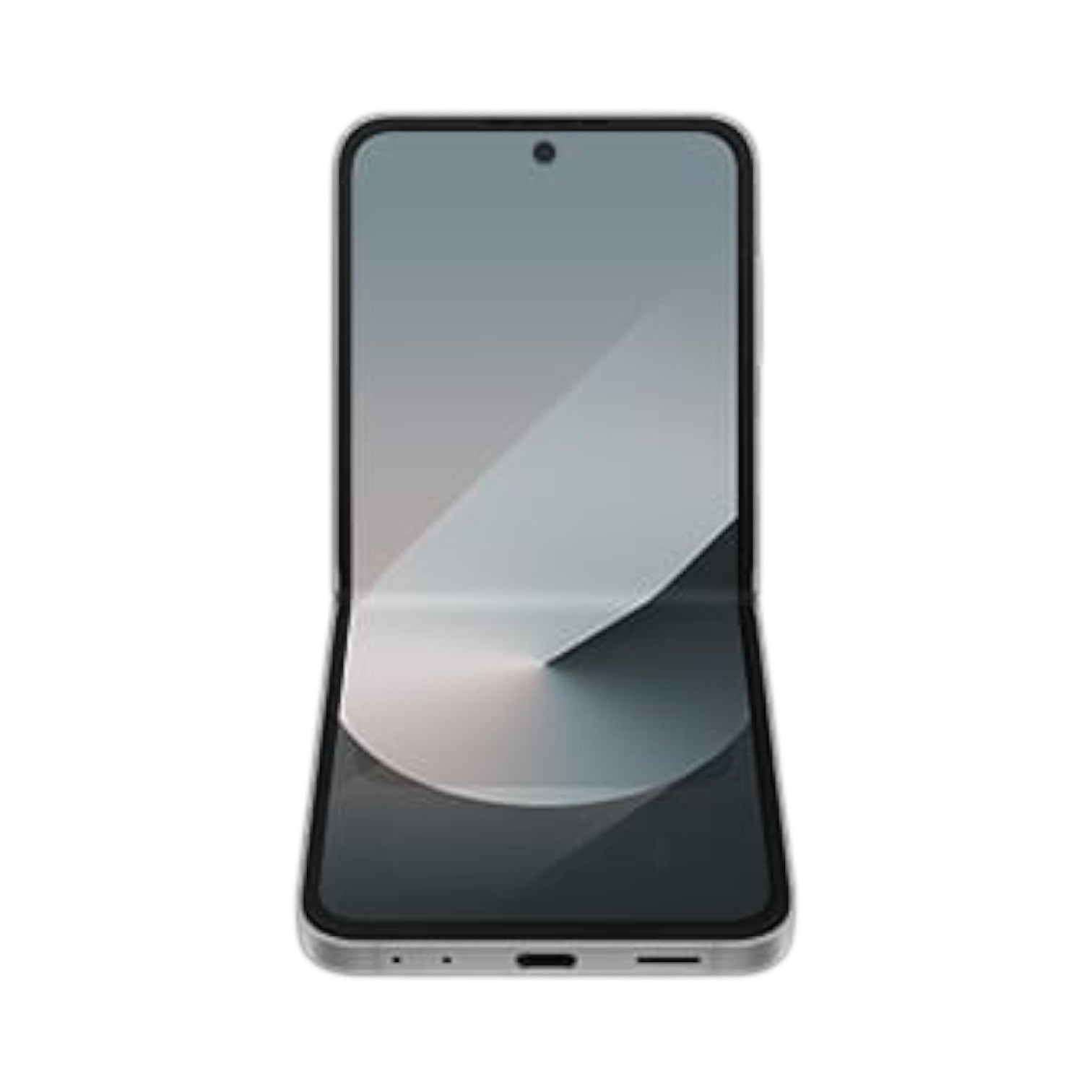 OBtech Samsung Galaxy Z Flip6 foldable smartphone with a 6.7-inch Dynamic AMOLED display in a partially open position.